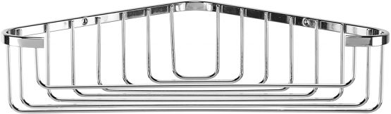 Croydex QM265941 Chrome Wall Mounted Corner Shower Basket for Bathroom, 5 Year Rust Free Guarantee
