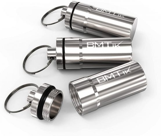 [3 PACK] Discrete UV Herb Storage Jar (Small Airtight and Smell Proof Container Tube) Aircraft Grade Aluminium (3 Metal Tins)