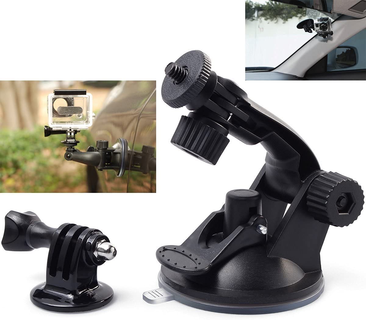 TEKCAM Camera Car Suction Cup Mount Compatible with Gopro Hero 13 12 11 10/ AKASO EK7000/ Dji Osmo Action 5 Pro/4/ insta360 and Other Action Cameras - Image 3