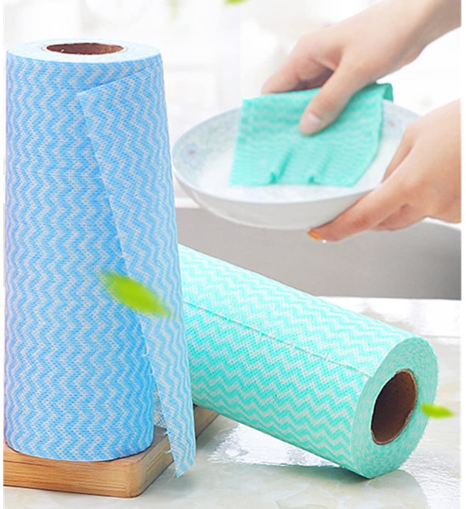 Jebblas dish cloths disposable cloth roll jay clothes all purpose cloths j cloths for kitchen all purpose cleaning cloth 3 Roll Blue - Image 2