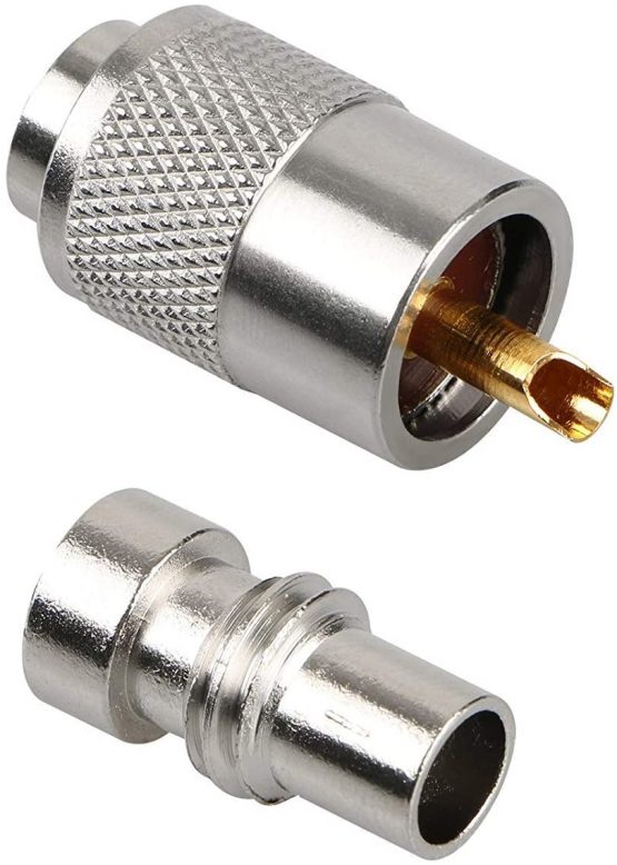 EEEKit UHF/PL259 Male Solder Coax Connector with Reducer for CB Ham