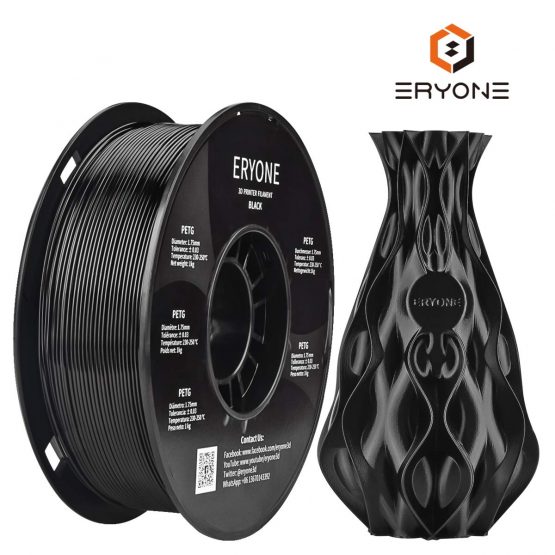 ERYONE PETG Filament, High Strength Filament PETG, 3D Printer Filament for 3D FDM Printing 1kg Black