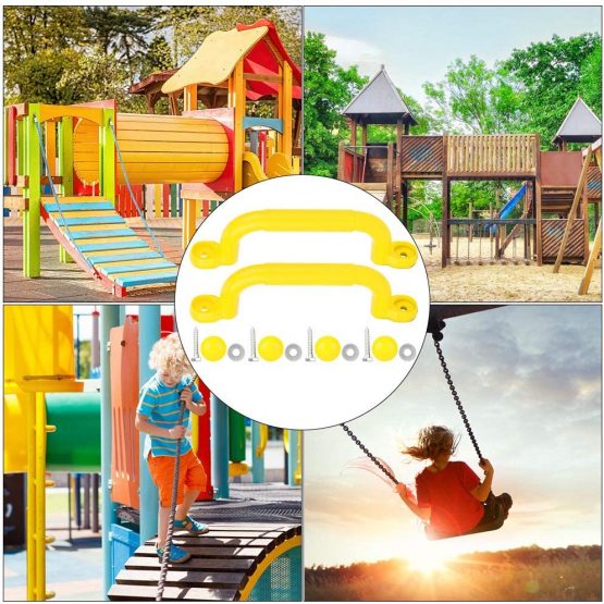Alomejor Game Grab Handles Children Playhouse Safety Nonslip Grab Handle Screws Kits for Tree House Climbing Toy Swing Accessories - Image 4