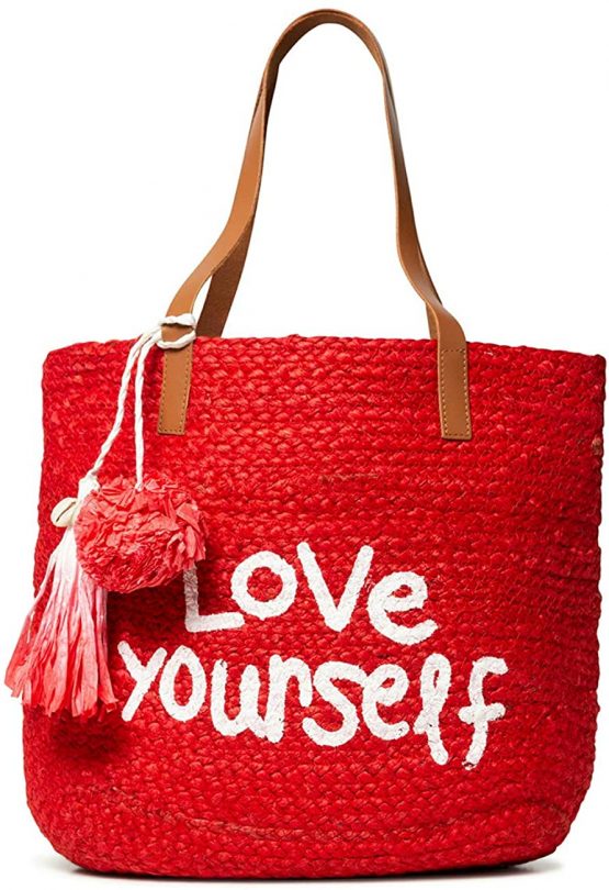Desigual Women's Bols_Message New Shape Handbag Orange (Naranja)