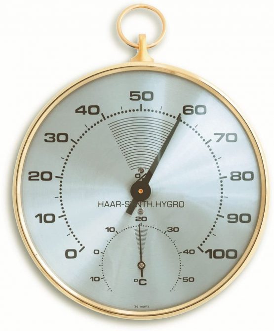 Blooming Weather 45.200699999999998 Analogue Thermo-Hygrometer - Brass