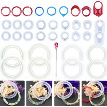 Allazone 32 PCS Resin Silicone Mold Ring Bracelet Jewelry Resin Casting Molds for Liquid Clay Crafting, Resin Epoxy, Jewelry