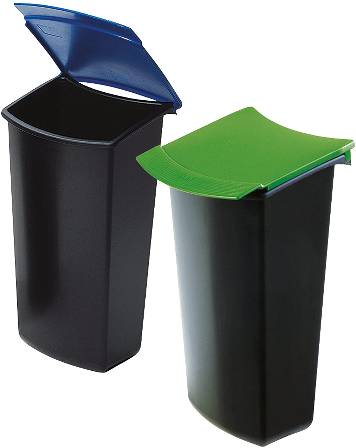 HAN 1843-05, MONDO waste insert with lid. Trendy and practical, ideal for waste separation 3 litres, black-green - Image 3