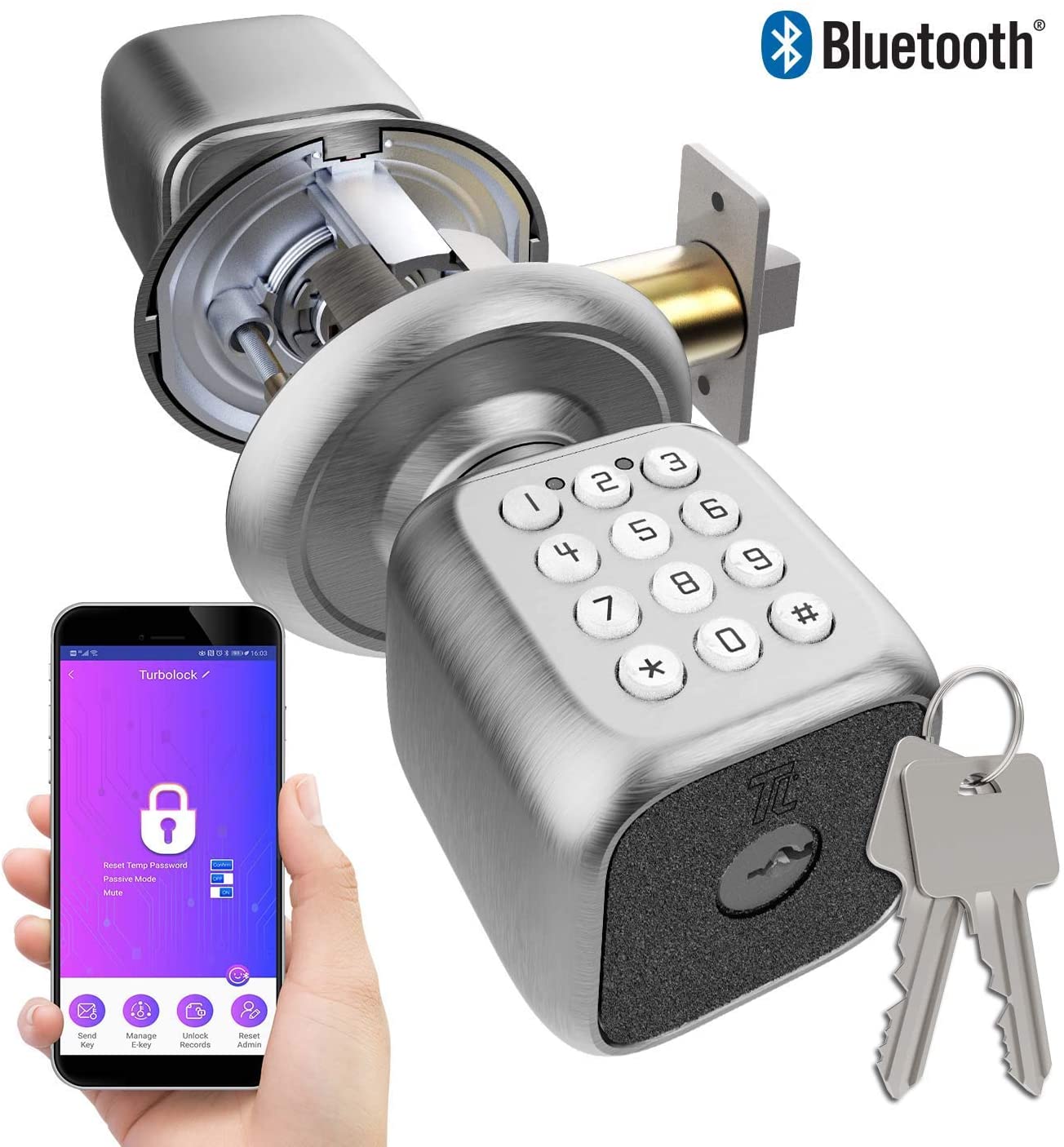 TURBOLOCK Smart keyless Door Lock Digital Code Lock – with Automatic ...