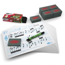Show Me A4 Music Ruled Drywipe Boards 31-Piece Small Kit