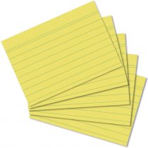 Herlitz 10836328 Index Cards A8 Lined Yellow Pack of 100, Giallo liniert