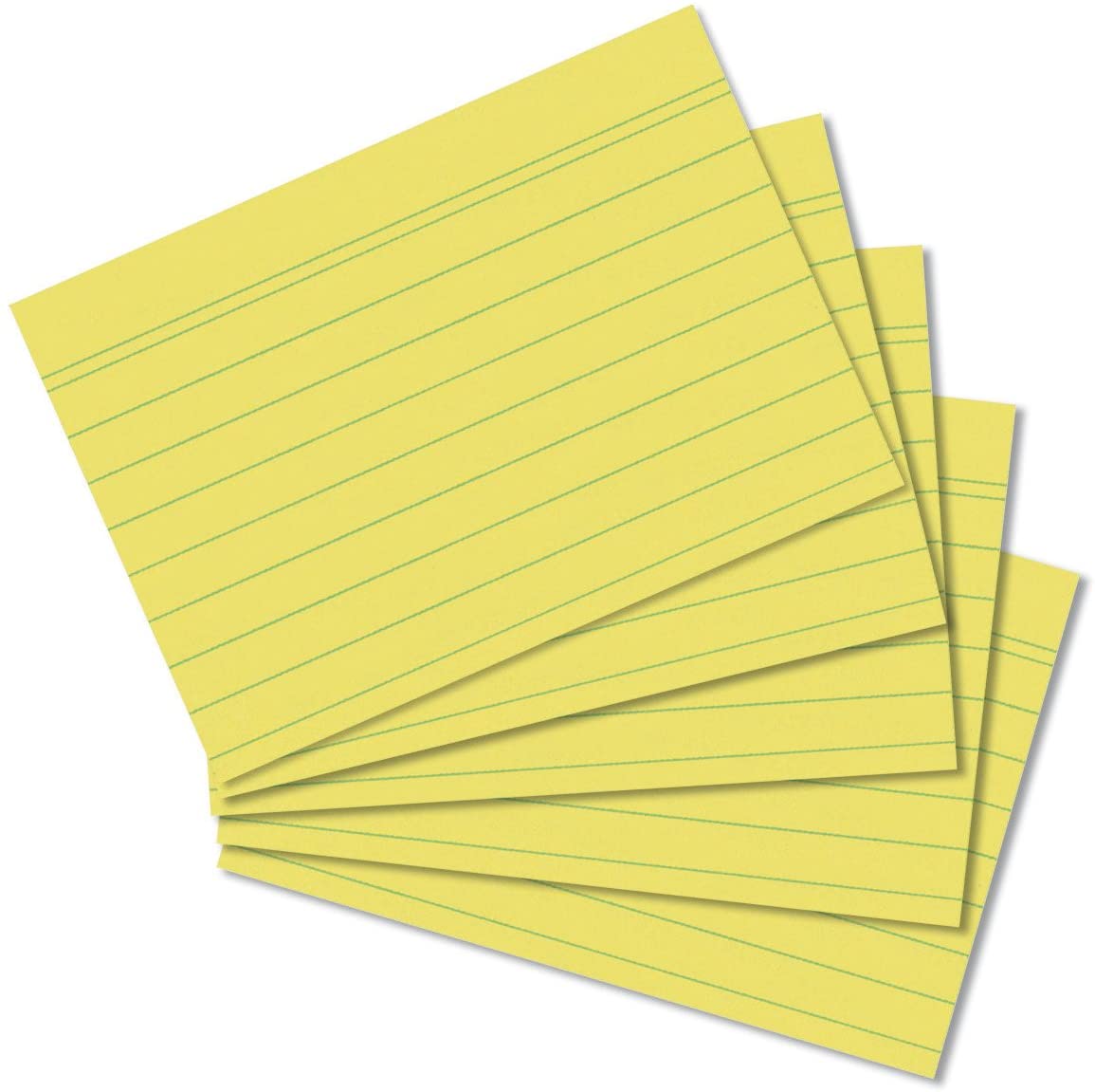 Herlitz 1150507 Index Cards, Pack of 100 A8 liniert Giallo
