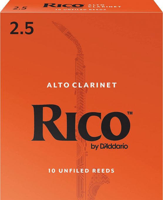 Rico by D'Addario Alto Clarinet Reeds, Strength 1.5, 10-pack