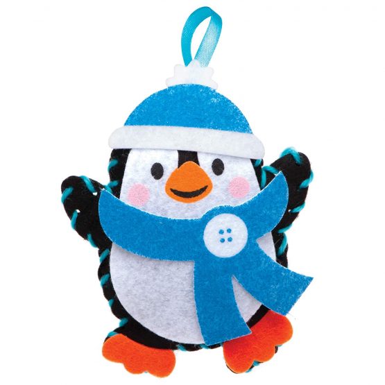 Baker Ross AT238 Penguin Decoration Sewing Kits, Christmas Arts and Crafts (Pack of 3), Assorted - Image 3