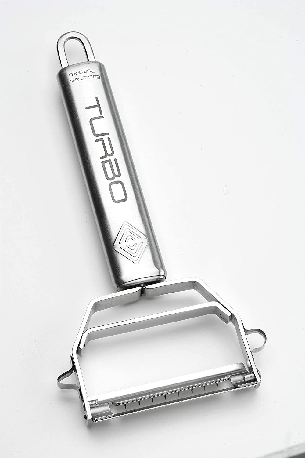 TURBO PRODUKTE Original Turbo Julienne Cutter, Julienne Peeler for Vegetables, Zucchini Spaghetti Maker, Wide Blade