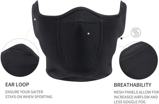 Oscenny Balaclava Half Face Mask Ski Mask Adjustable Hook and Loop Windproof for Bike Motorcycle Winter Outdoor Sports - Image 4