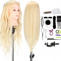 Neverland Hair Doll 28" 70% Real Hair Training Head Salon Doll Hair Dressing Dummy Head with Braid Tool+ Clamp