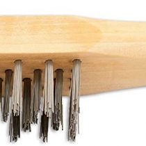 Connect 32128 4-Row Wooden Handle Wire Brush (Pack of 4)