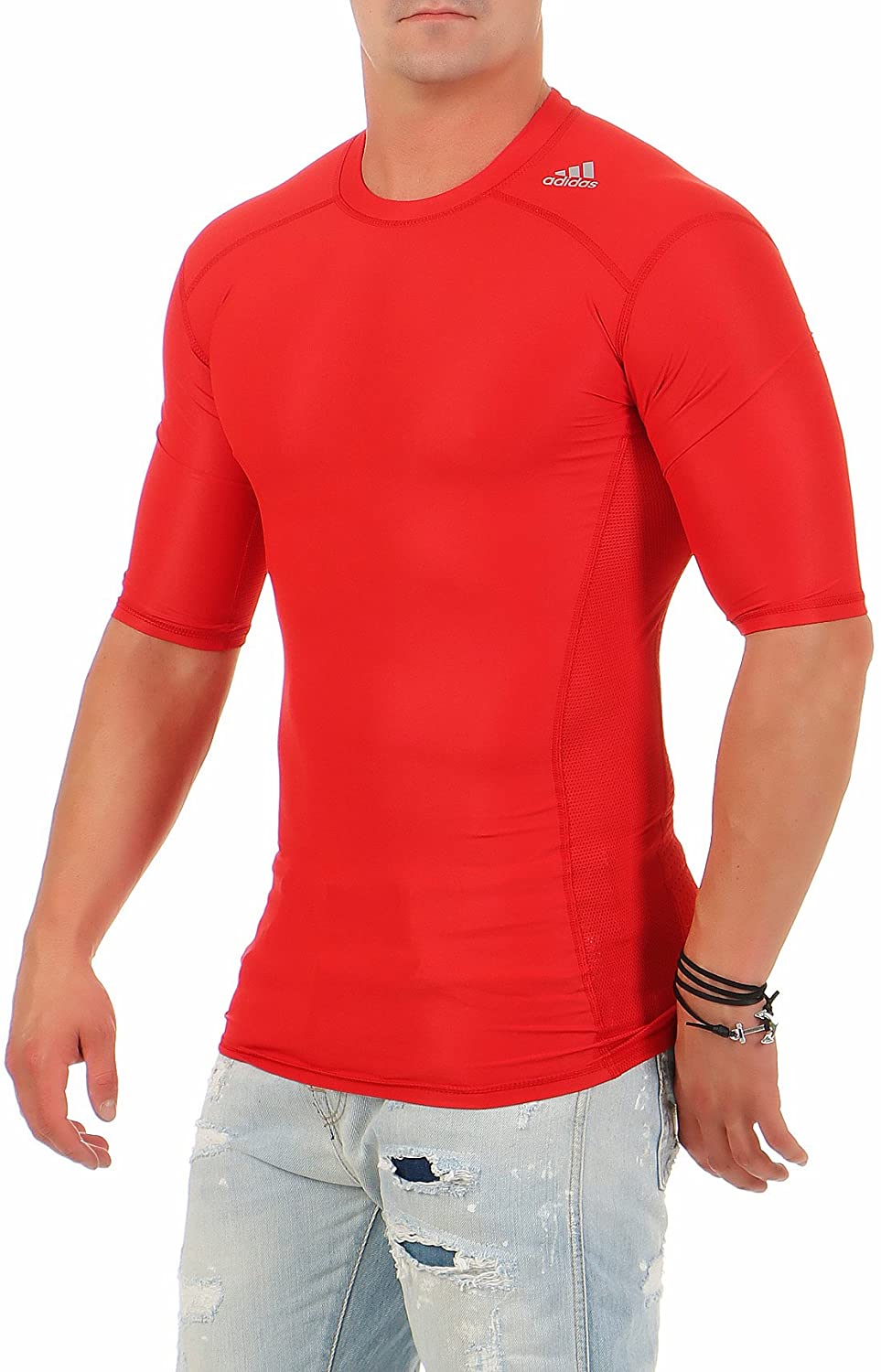 red compression shirt long sleeve