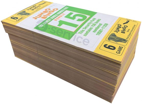 750 BOOKS 6 PAGE GAME STRIPS OF 6 TV JUMBO BINGO TICKET SHEET BIG BOLD NUMBERS - Image 4