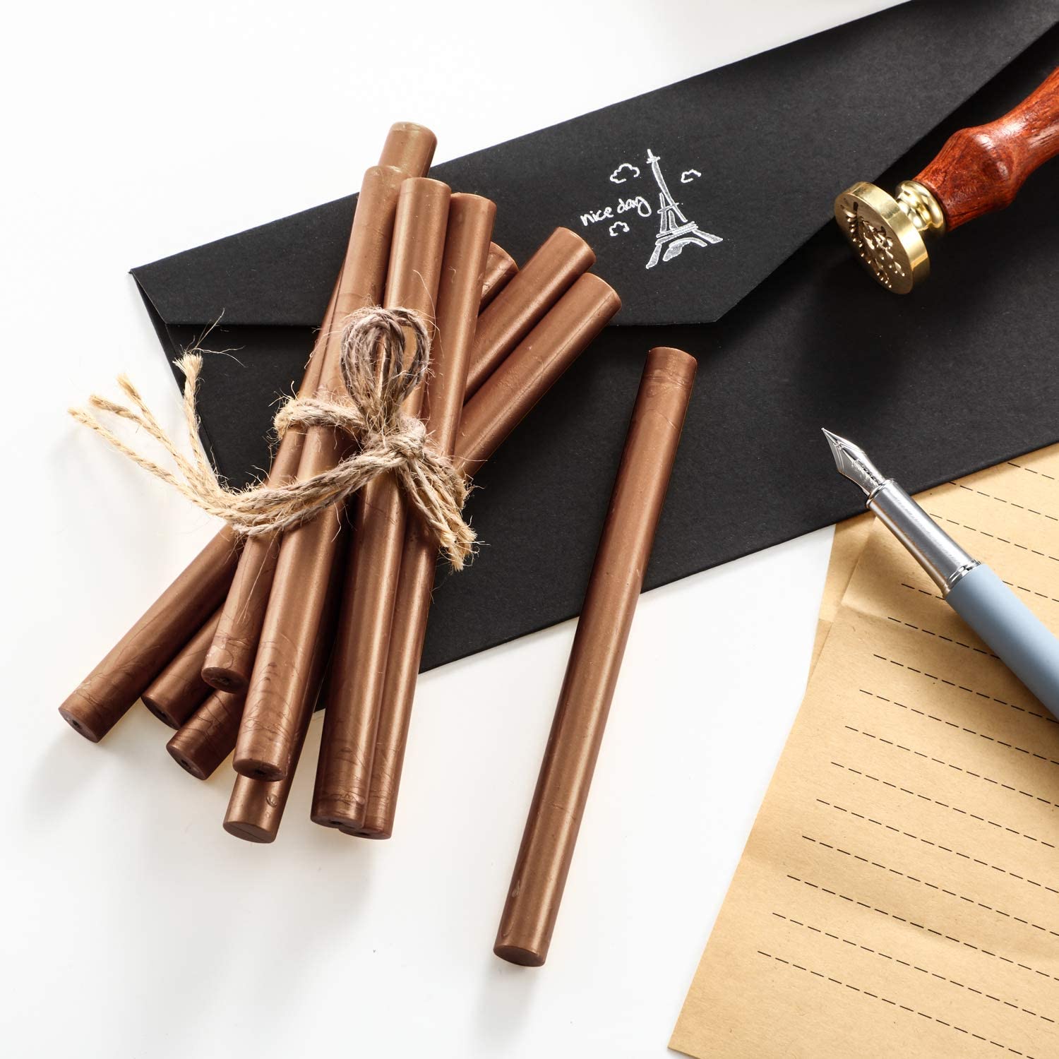 15 Pieces Glue Gun Sealing Wax Sticks for Retro Vintage Wax Seal Stamp and Letter Great for Wedding Invitations Cards Envelopes - Image 3