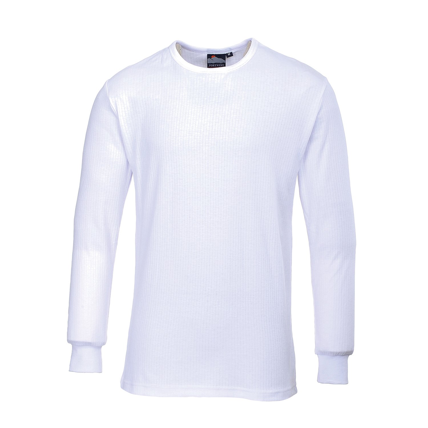 Portwest B123 Insulated Thermal T-Shirt Long Sleeve White, Medium
