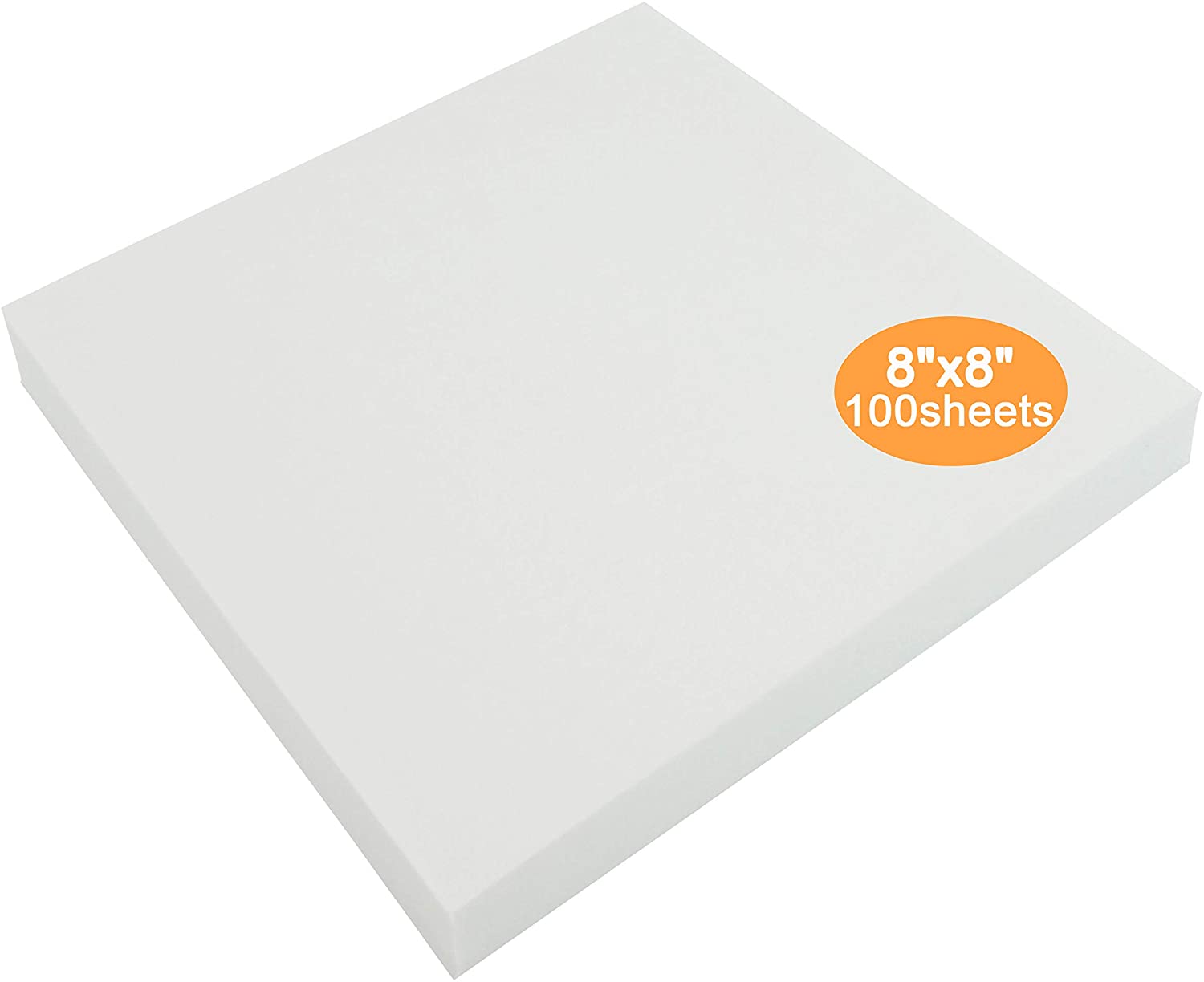 New brothread Tear Away Machine Embroidery Stabilizer Backing 8"x8" (20cmx20cm), 100 Precut Sheets