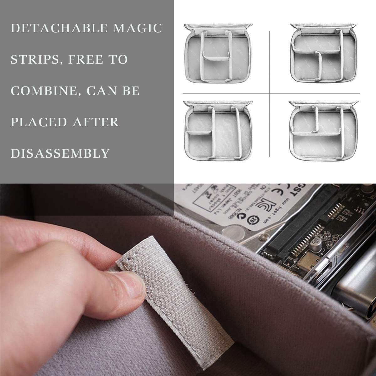 OrgaWise Accessories Bag Cable Case Electronics Organiser, Travel Cable Organisers for Carry Power Bank Camera - Image 4