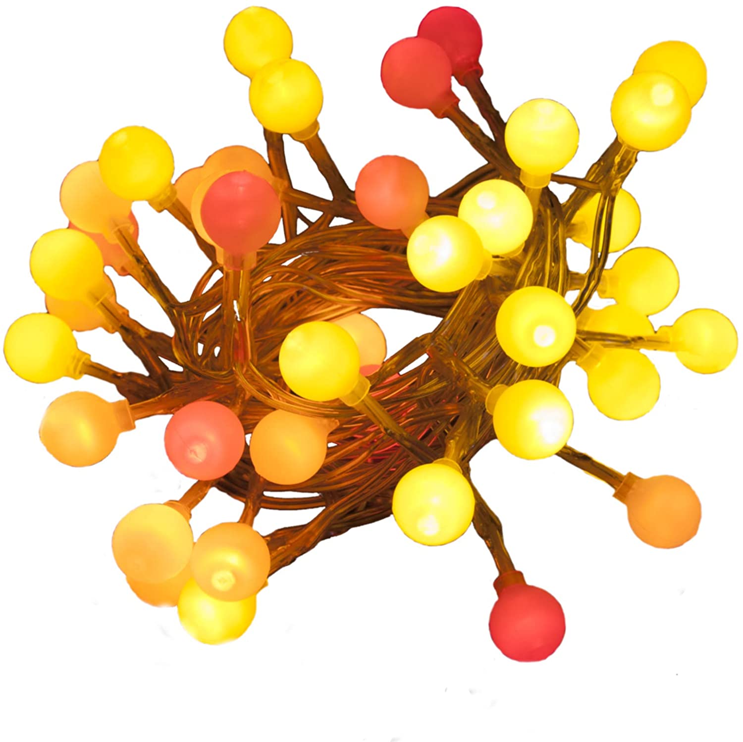 Qbis Berry Christmas Lights 40 LED Sunset Berry Lights. Red, Orange