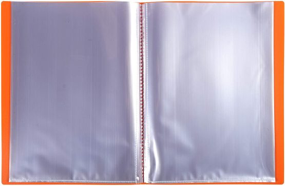 Exacompta Semi-rigid PP Display Book A4 100 Pockets Orange - Image 2