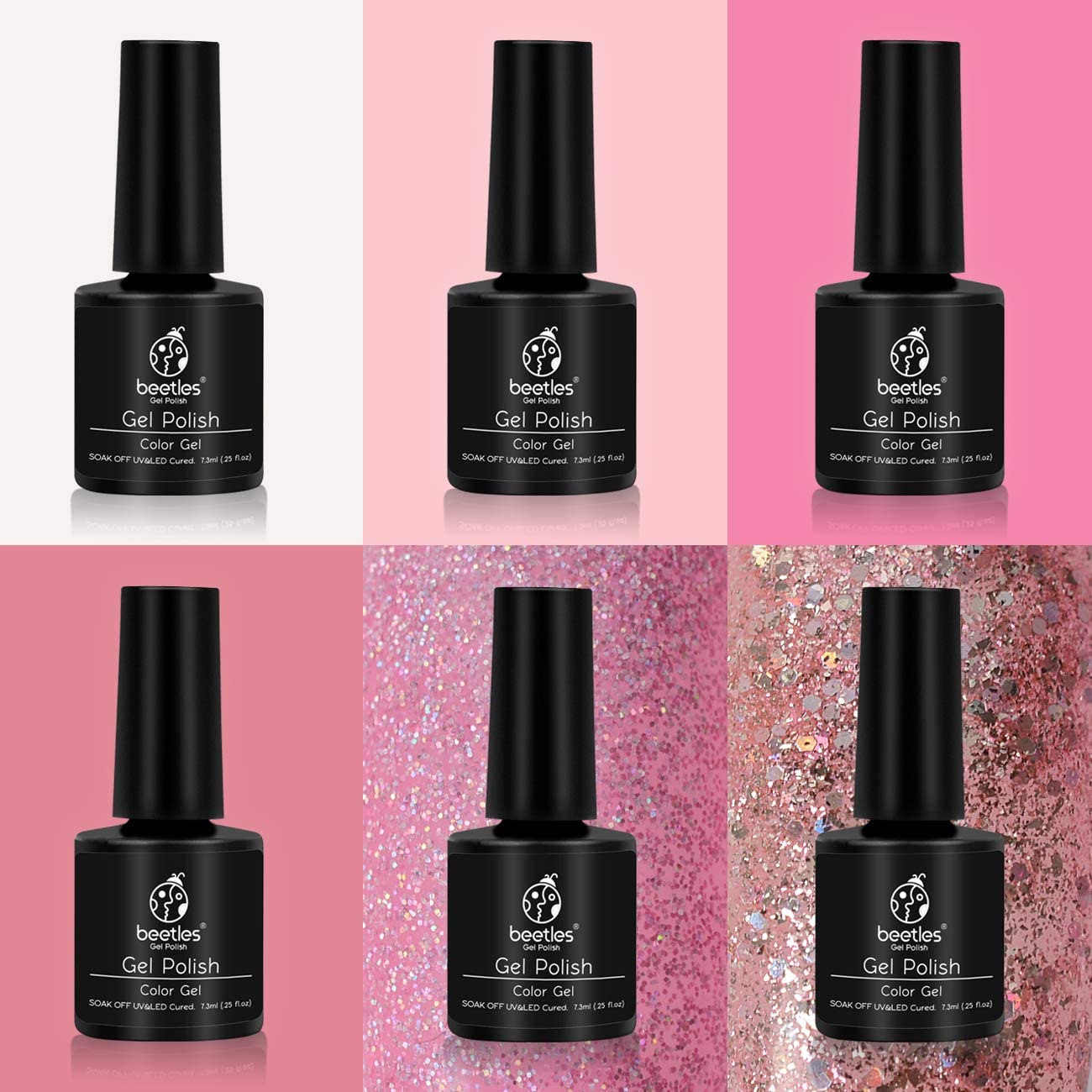 Beetles Gel Nail Polishes Cornucopia Gel Nail Polish Set, Burgundy Red