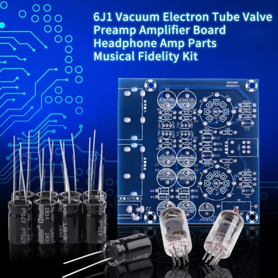 Vacuum Tube Pre-Amplifier, 6J1 Vacuum Electron Tube Valve Preamp Amplifier Board Headphone Amp Parts Musical Fidelity Kit Connected to Mobile Phone,Computer, MP3, MP4 - Image 3