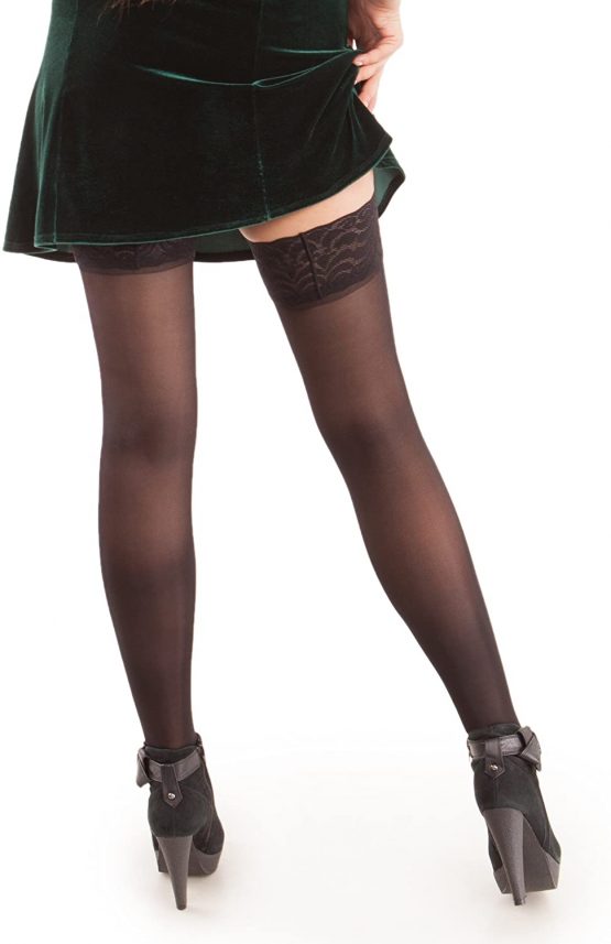 ITA-MED Sheer Thigh High Compression Stockings, Treatment for Swelling, Varicose Veins and Edema, Graduated Compression 23-30 mmHg, Closed Toe, H-80 BL S, Black - Image 3