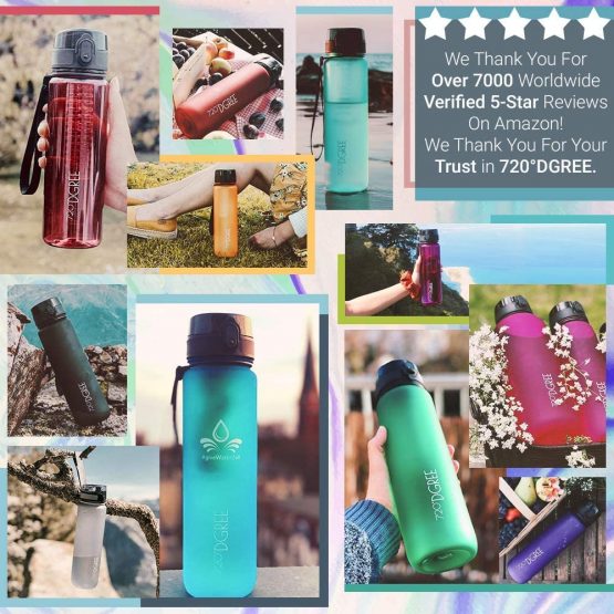 720°DGREE Water Bottle “uberBottle“ +Fruit-Infuser - 350ml, 500ml, 650ml, 1L - BPA-Free Tritan, Leakproof, Reusable - Sports Drinking Bottle for Kids, Gym, Fitness, Outdoor, Cycling, School - Image 3
