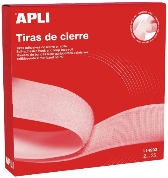 Apli 2 cm x 25 m Velcro Tape - White