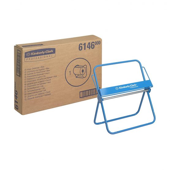Kimberly-Clark Professional, 6146, Wall Mounted Wiper Dispenser, Large roll, Blue, 1 x 1 Dispenser