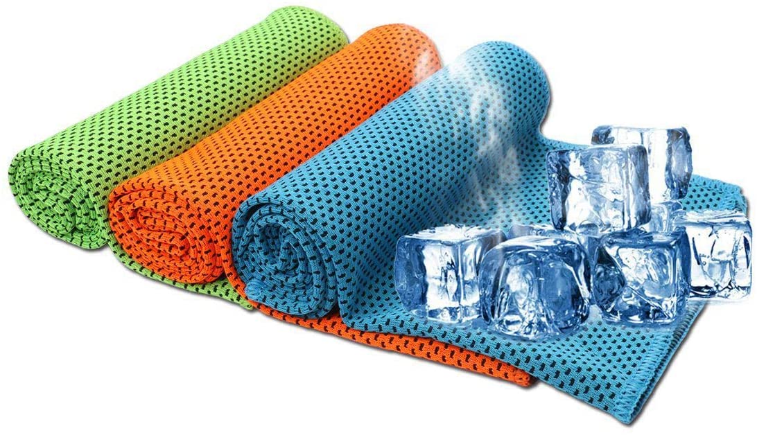 Ruiuzi Cooling Towels Ice Towel 3 Pcs for Sports,Gym Microfibre Towel for Men or Women Ice Cold Towels for Yoga Gym Travel Camping Golf Football & Outdoor Sports