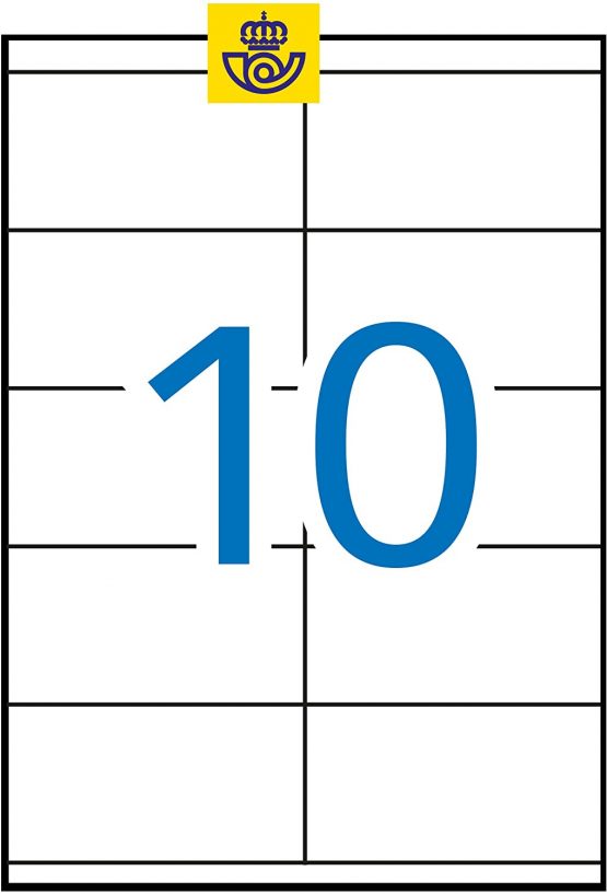 Apli 002639 - Box of 100 White Labels for Printer 105X57 - Image 2