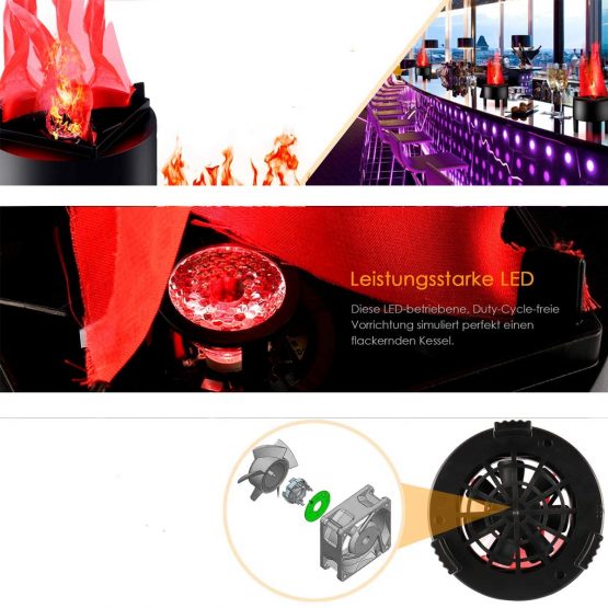 LED Flame Light Dynamic Fire Effect Light Hanging Flame Light Simulated Decorative Atmosphere Lamps Artificial Flame Fake Fire Campfire Centerpiece with No Heat Base for Party Bar Festival Decoration - Image 4