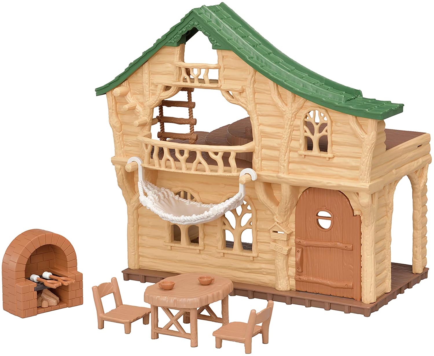 sylvanian families 5451 lakeside lodge log cabin