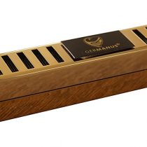 GERMANUS Humidor Cigar Humidifier, longish design, gold, with crystals