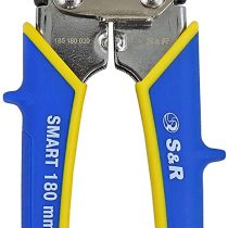 S&R Mini Tin Snips, Ideal Series, Strong and Versatile, 180 mm, Right Cut, Rubberised Handles, HRC 60-62