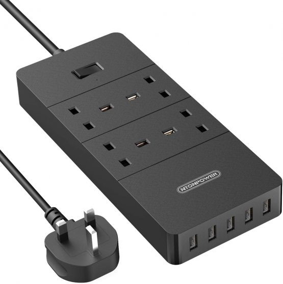 4 Way Extension Lead NTONPOWER 5 USB Multi Socket Surge Protected