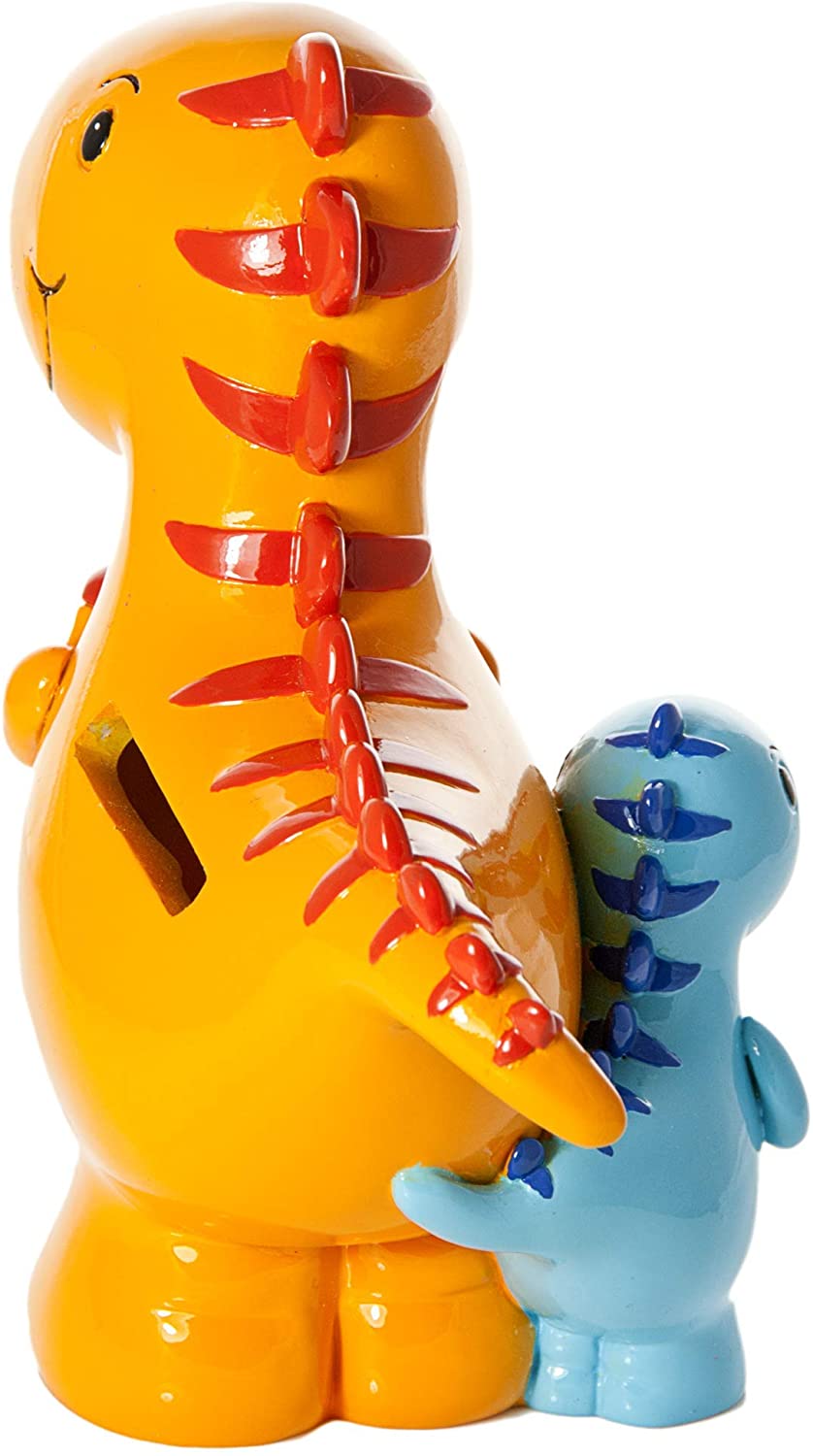 Mousehouse Gifts - Mother and Baby T-Rex Piggy Bank, Dinosaur Money Box for Boys and Girls, Green - Image 2