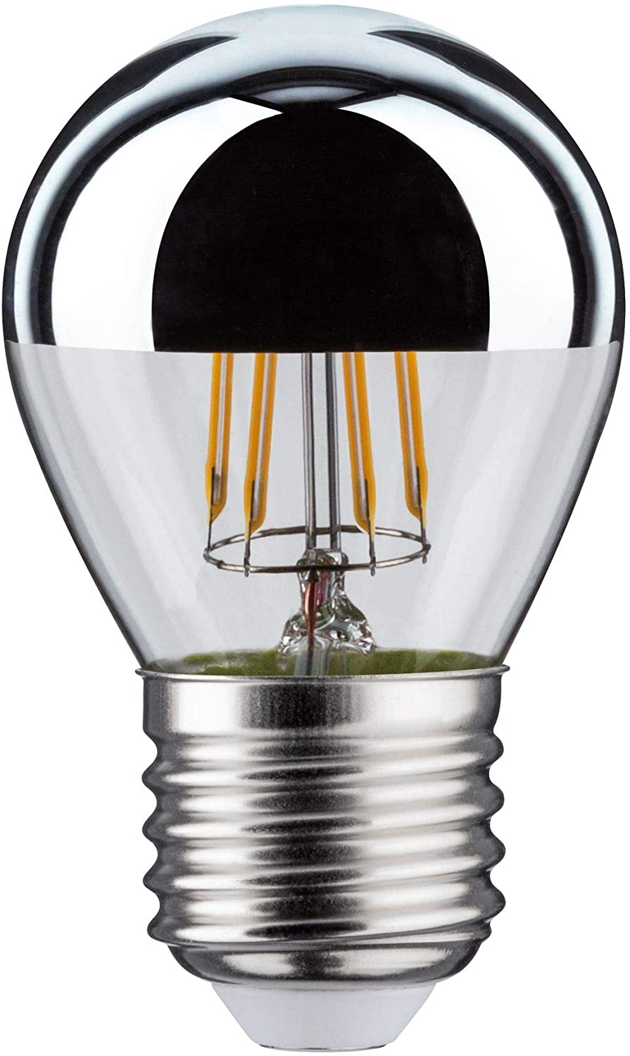 Paulmann 28668 LED Drop-Shaped Filament lamp 4.8 watts lamp Crown Mirror Silver 2700 K Warm White dimmable E27 - Image 2