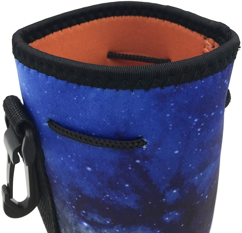 Wommty Neoprene 20Oz Insulated Water Drink Bottle Cooler Bottle Carrier Cover Sleeve Tote Bag with Carrying Handle and Plastic Backpack Hook for Outdoor Activities (Blue Sky) - Image 3