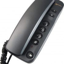 Geemarc Marbella - Gondola Style Corded Analogue Telephone with Large Buttons, Mute Function and Visual Ring Indicator- Wall Mountable - Steel Blue- UK Version