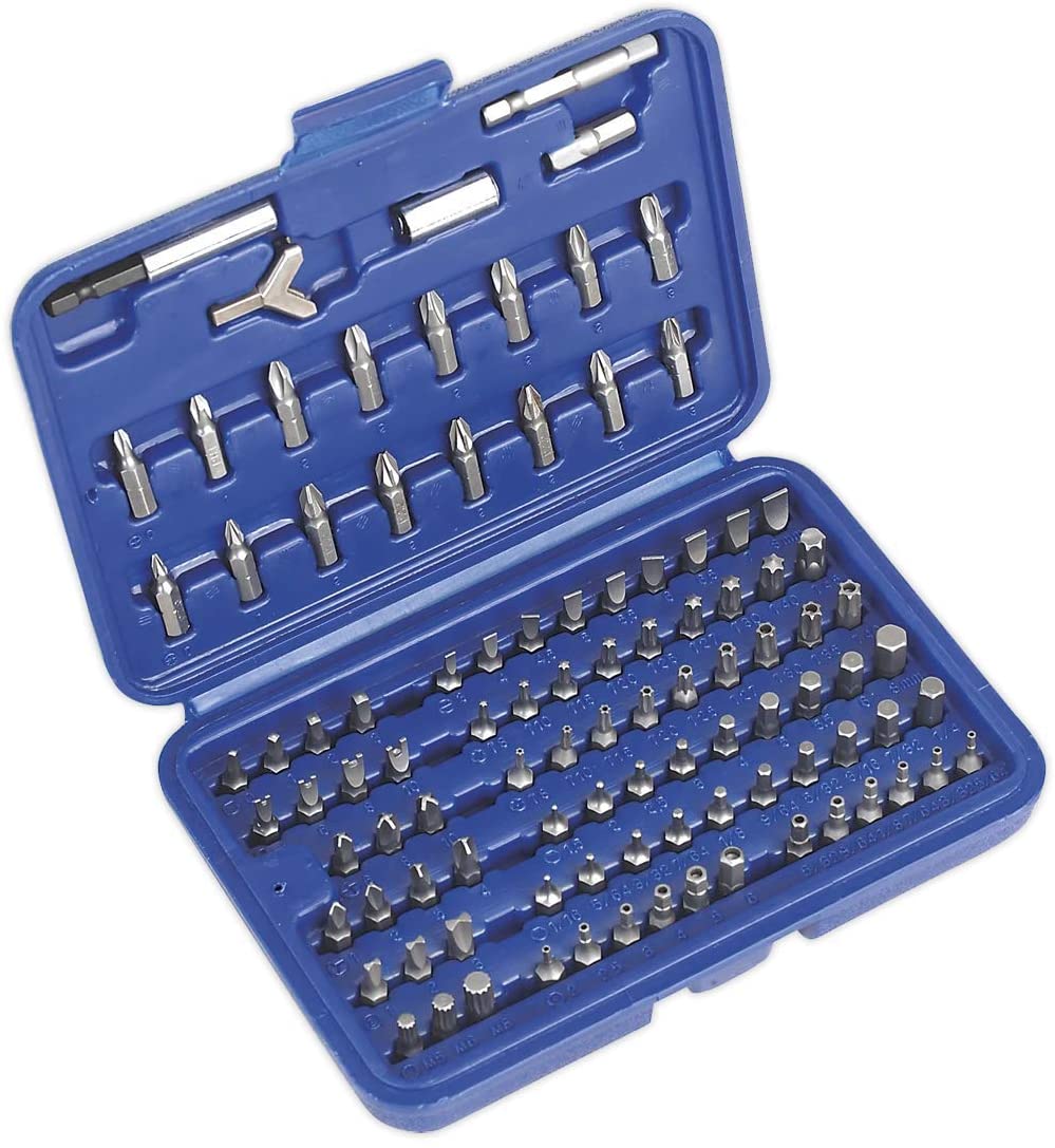 Sealey Ak2100 Power Tool/Security Bit Set 100Pc, Multi-colour, Variety Pack