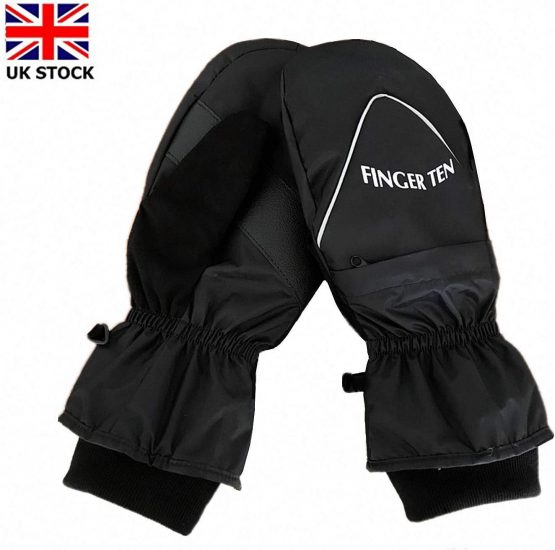 Jeantet Sport Winter Golf Gloves Mitts Thermal Warm Men Women Value Pair, Golf Mittens Fleece Lined Durable Soft Comfortable Running Cycling Waterproof Windproof For Sports Gloves Color Black