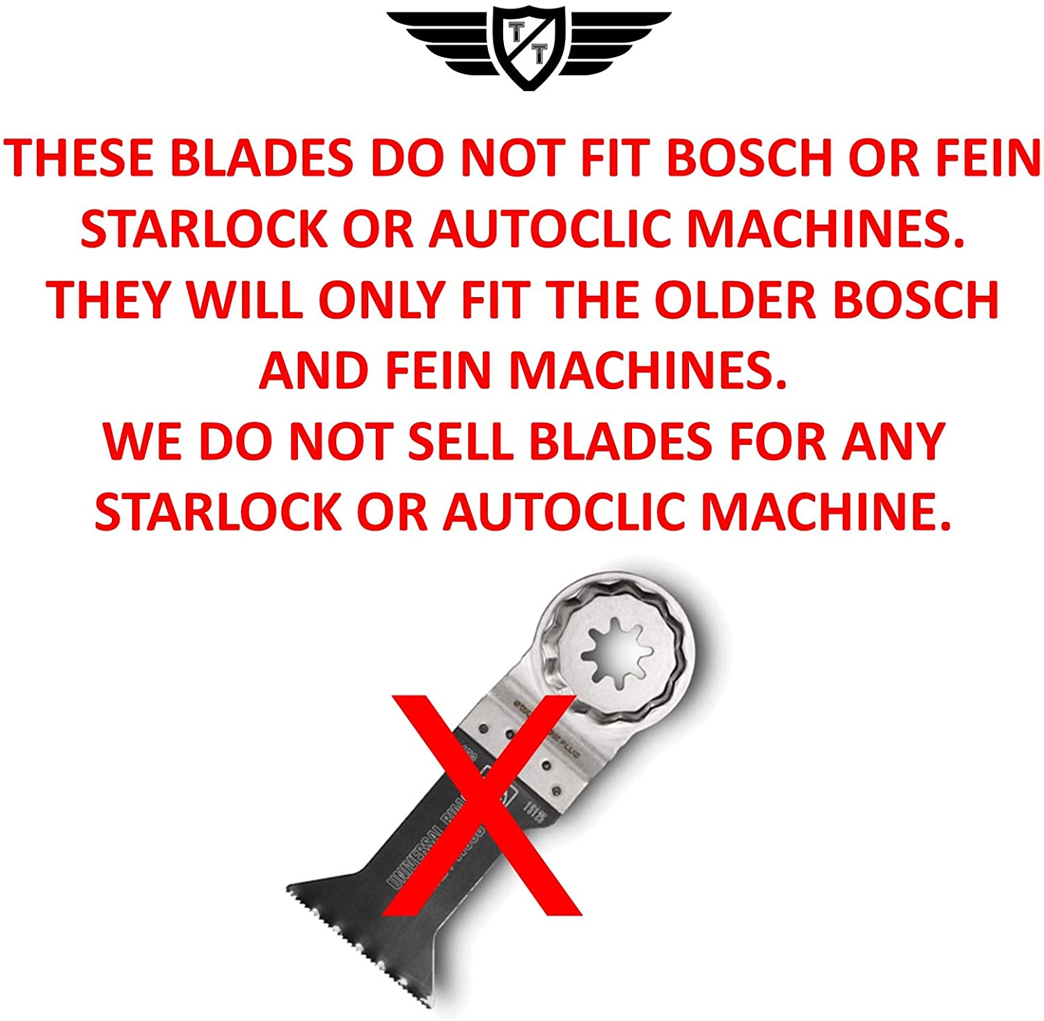 10 x 35mm TopsTools FA35F_10 Wood Fast Fit Blades Compatible with Dewalt Stanley Black and Decker Bosch Fein (Non-StarLock) Makita Milwaukee Parkside Worx Workzone Multitool Accessories - Image 2