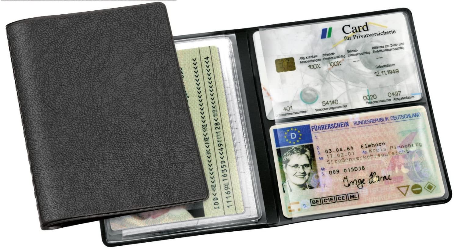 Veloflex 3259590 ID Card Holder, Silver, 2 Cards and 1 car Shine, Black, Grey, 1 - Pack - Image 2